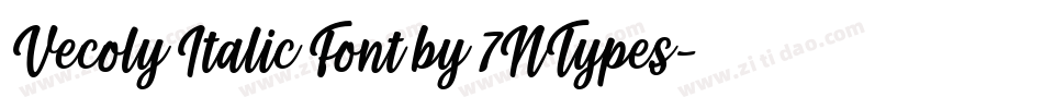 Vecoly Italic Font by 7NTypes字体转换